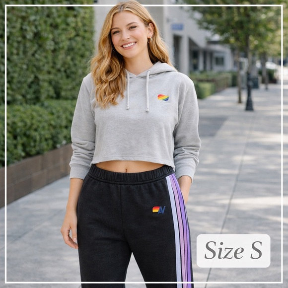 Aviator Nation Pants - Aviator Nation Black Sweatpants Purple Stripe Joggers Super Soft Small